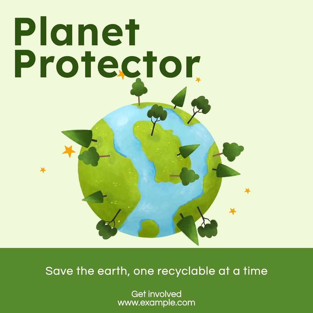 Save the environment Facebook post template