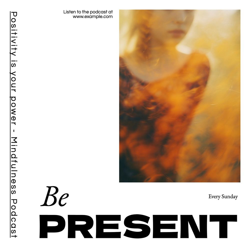 Be present Facebook post template