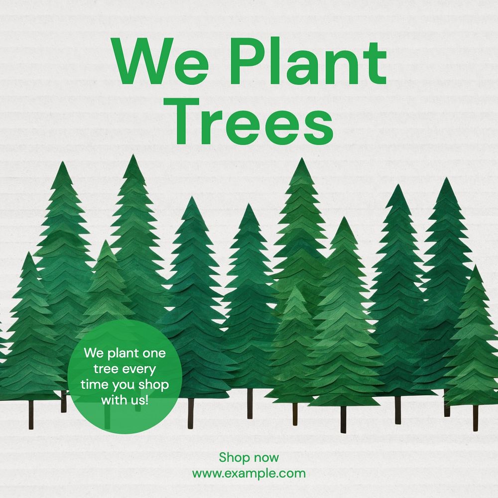 Plant a tree Facebook post template