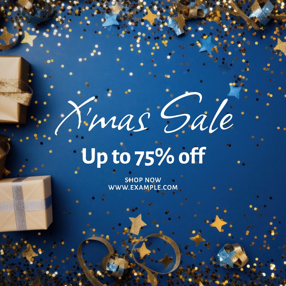 Xmas sale Instagram post template