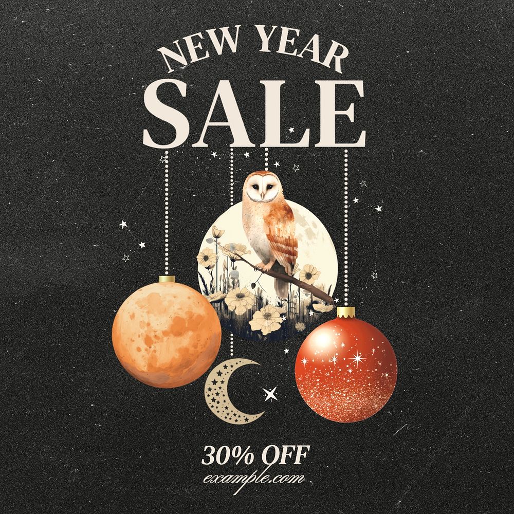 New year sale Facebook post template