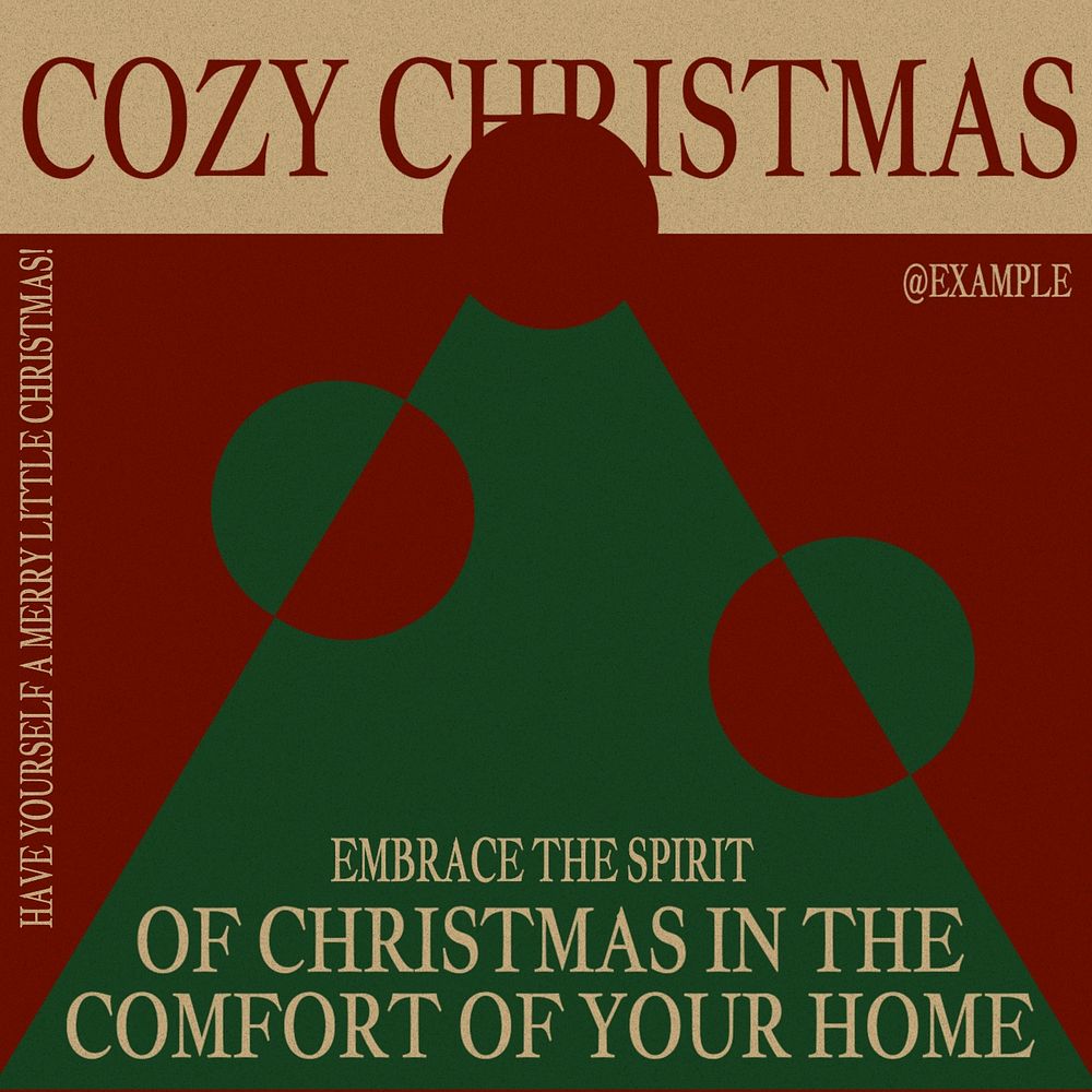 Cozy Christmas Facebook post template