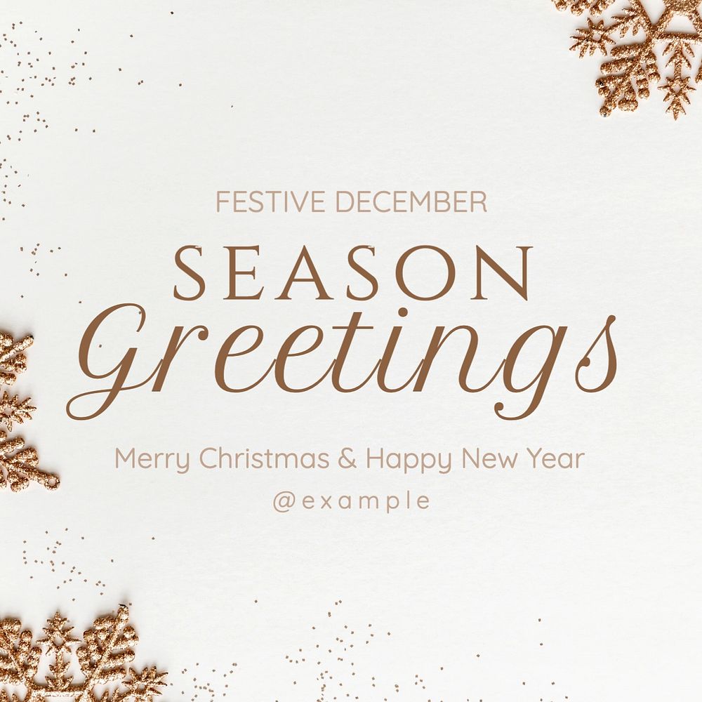 Season's greetings Facebook post template