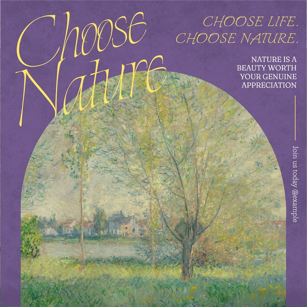 Choose nature Instagram post template