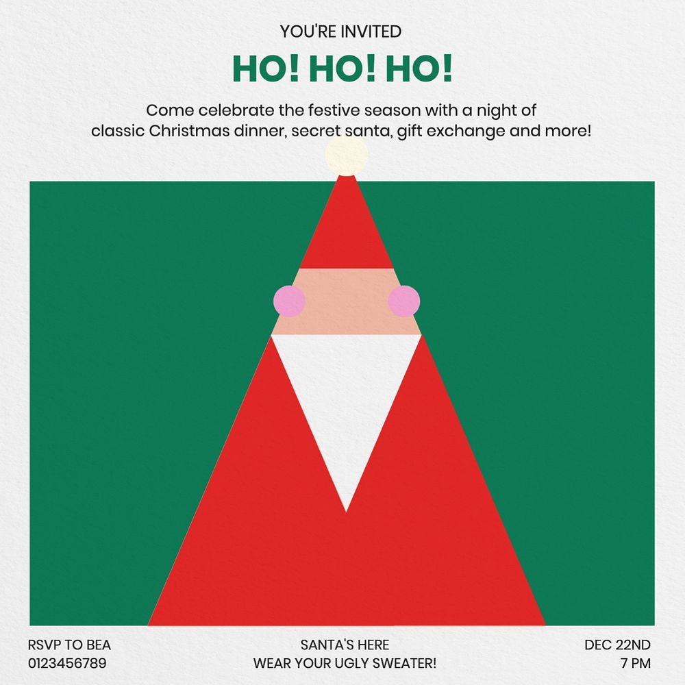 Christmas party Facebook post template