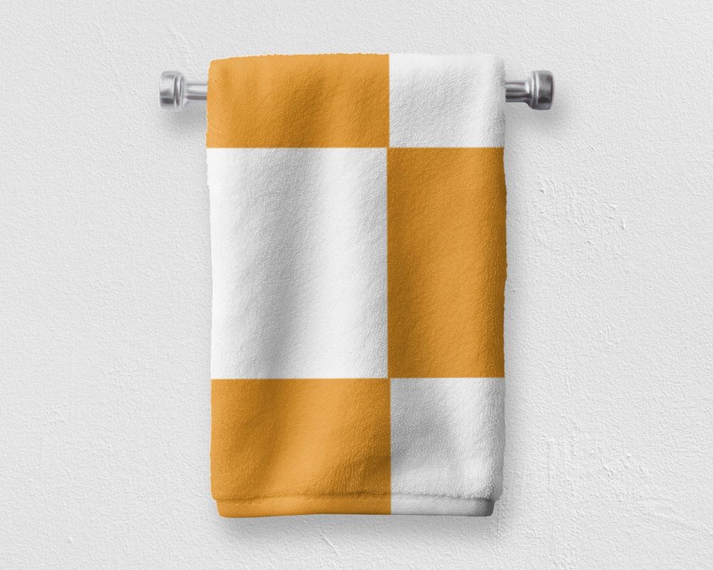 Bathroom towel editable mockup