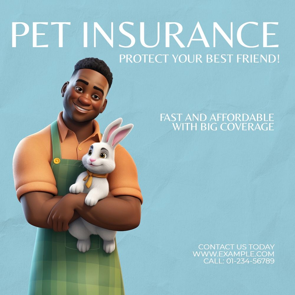 Pet insurance Facebook post template