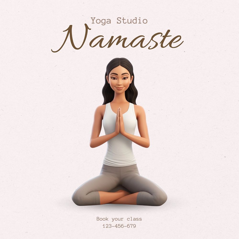 Yoga studio Facebook post template