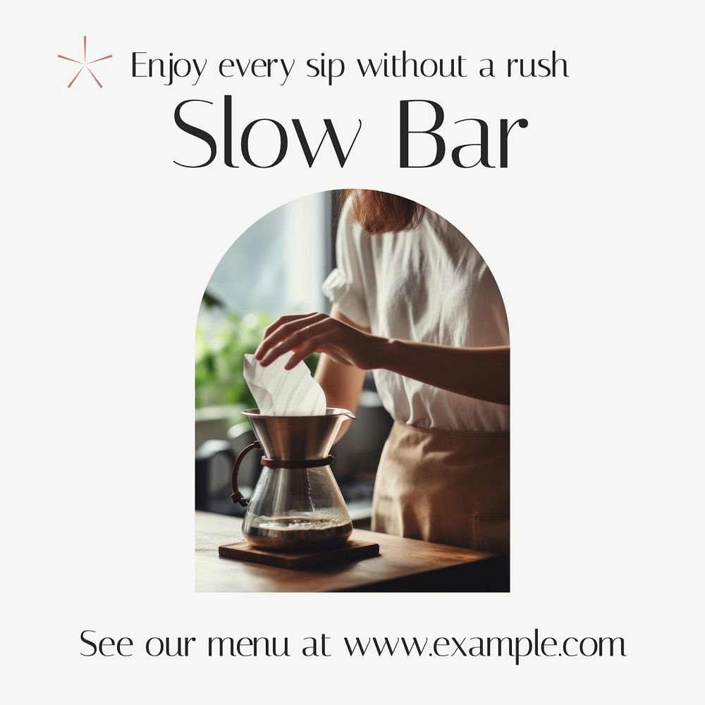 Slow bar Facebook post template