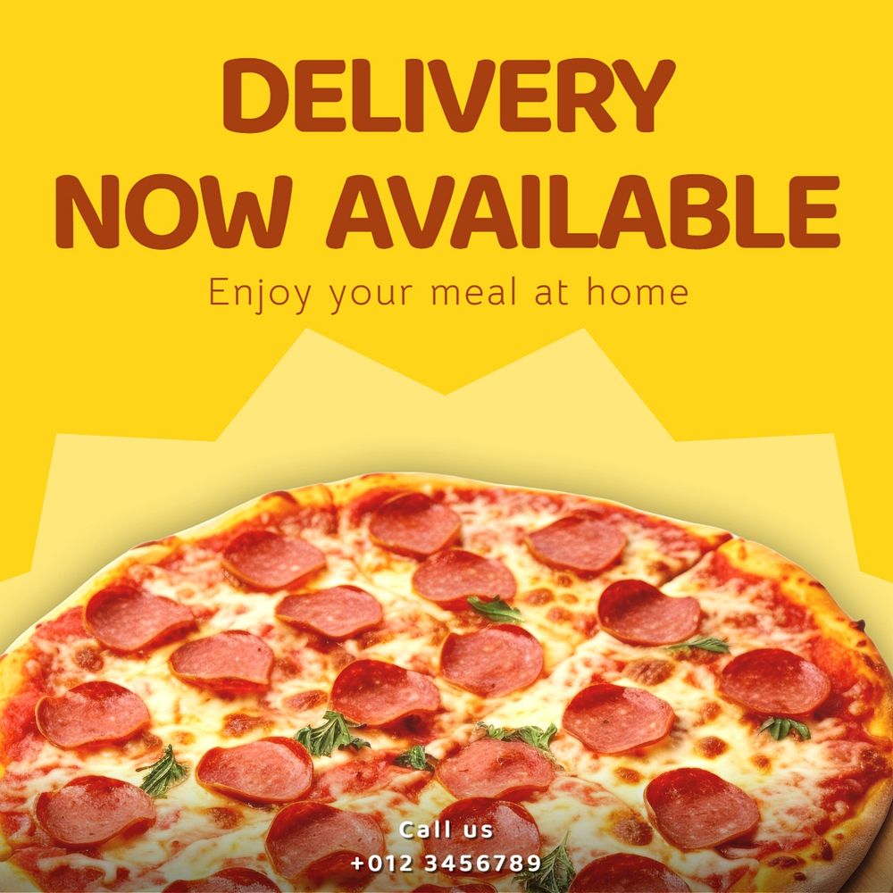 Delivery now available Facebook post template