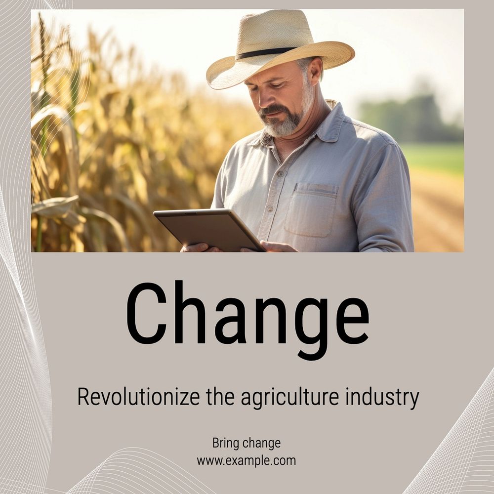 Agricultural revolution Facebook post template