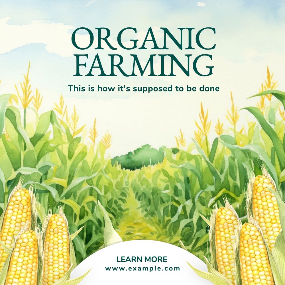 Organic farming Facebook post template