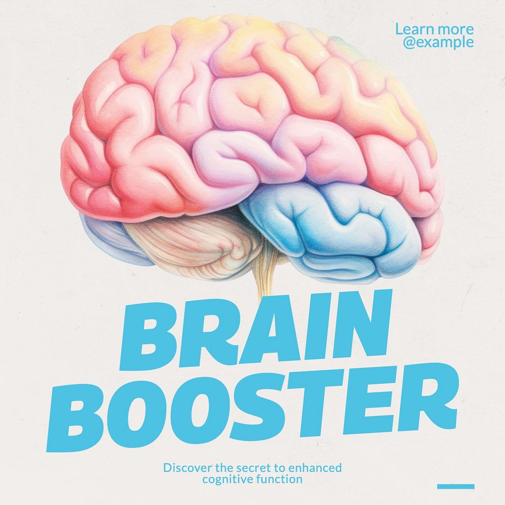 Brain booster Facebook post template