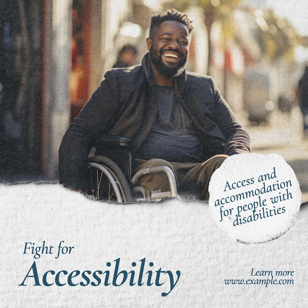 Fight for accessibility Facebook post template