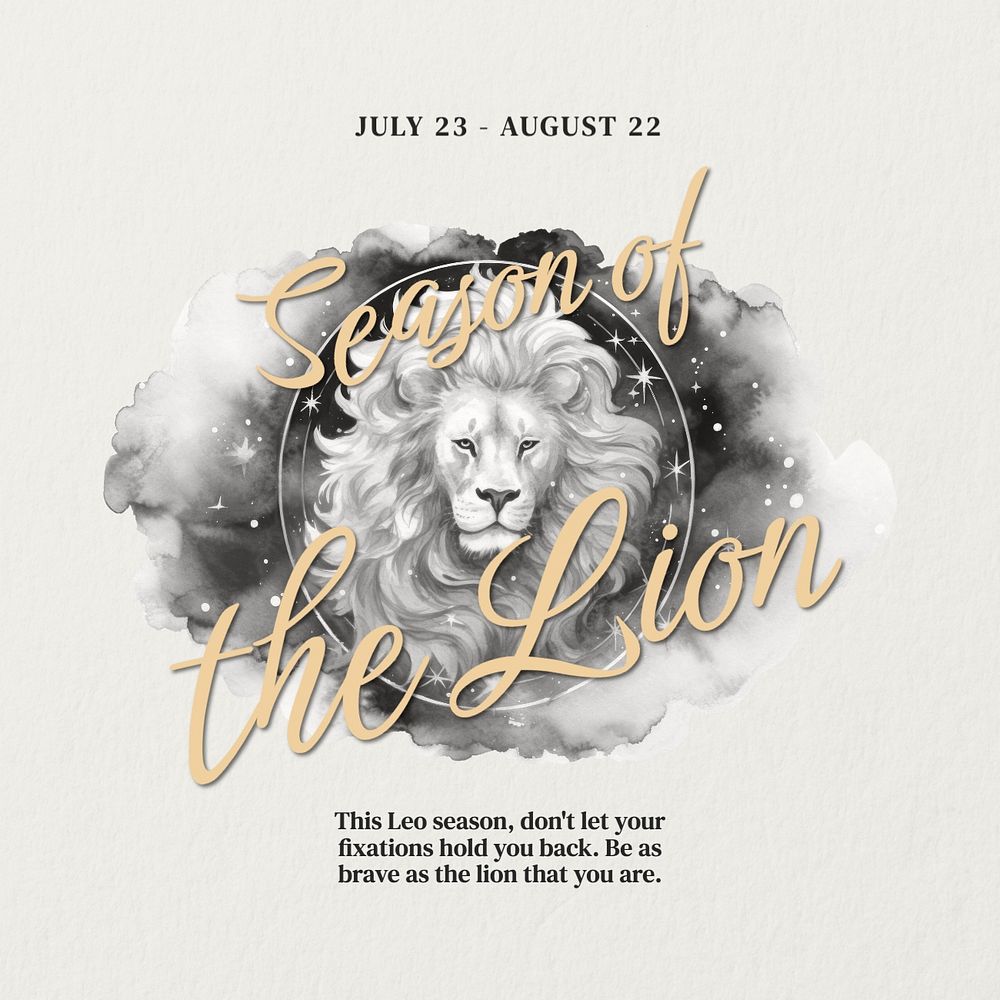 Leo season Facebook post template