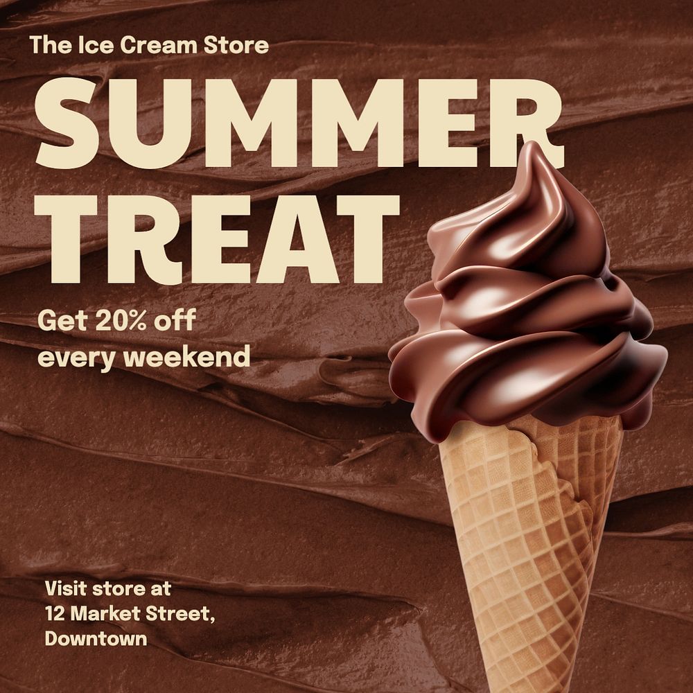 Summer treat Facebook post template