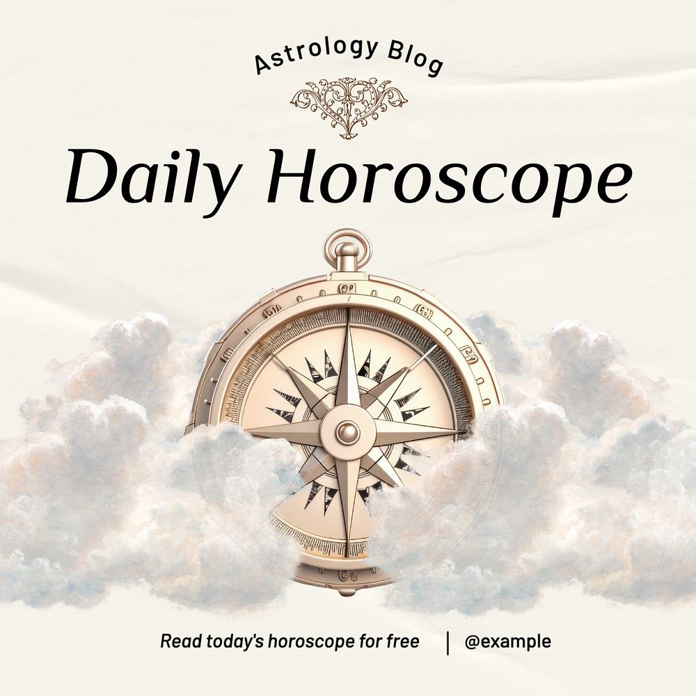 Daily horoscope Facebook post template