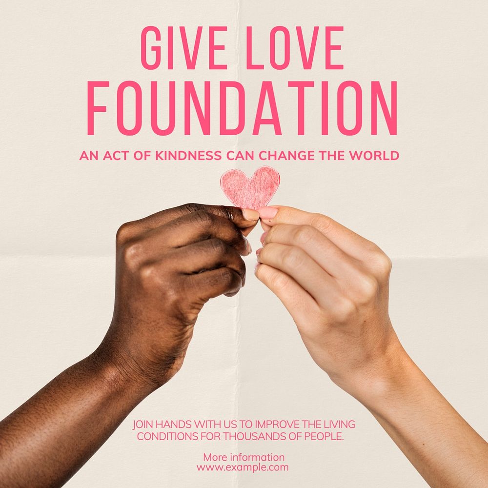 Give Love Foundation Facebook post template