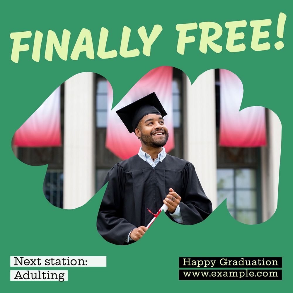 Graduation Facebook post template