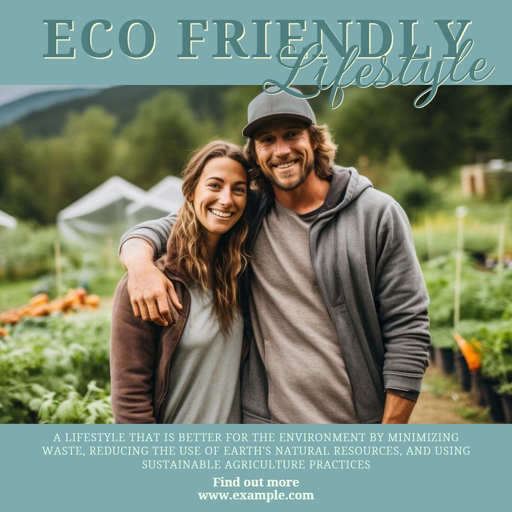 Eco friendly lifestyle Facebook post template