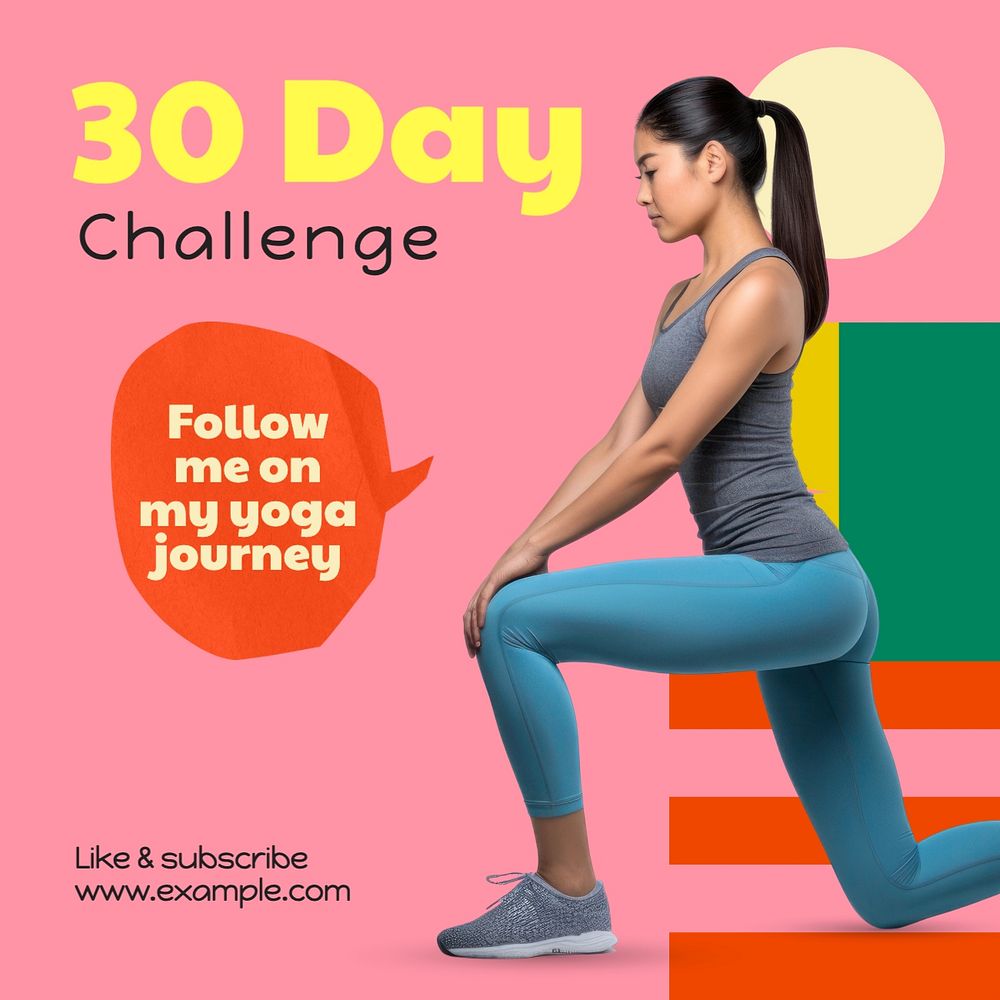 30 day challenge Facebook post template