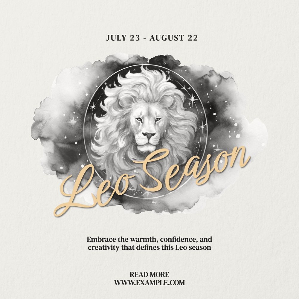 Leo season Facebook post template