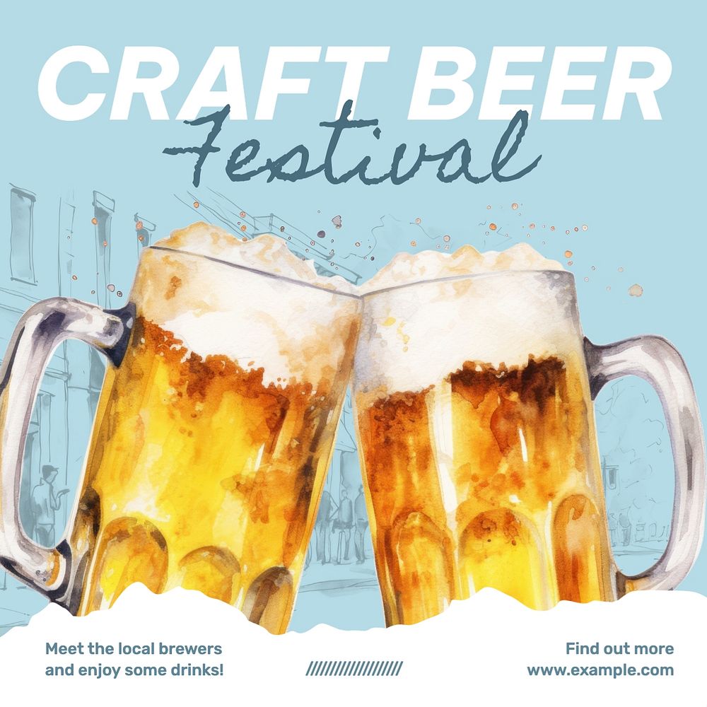 Craft beer festival Facebook post template