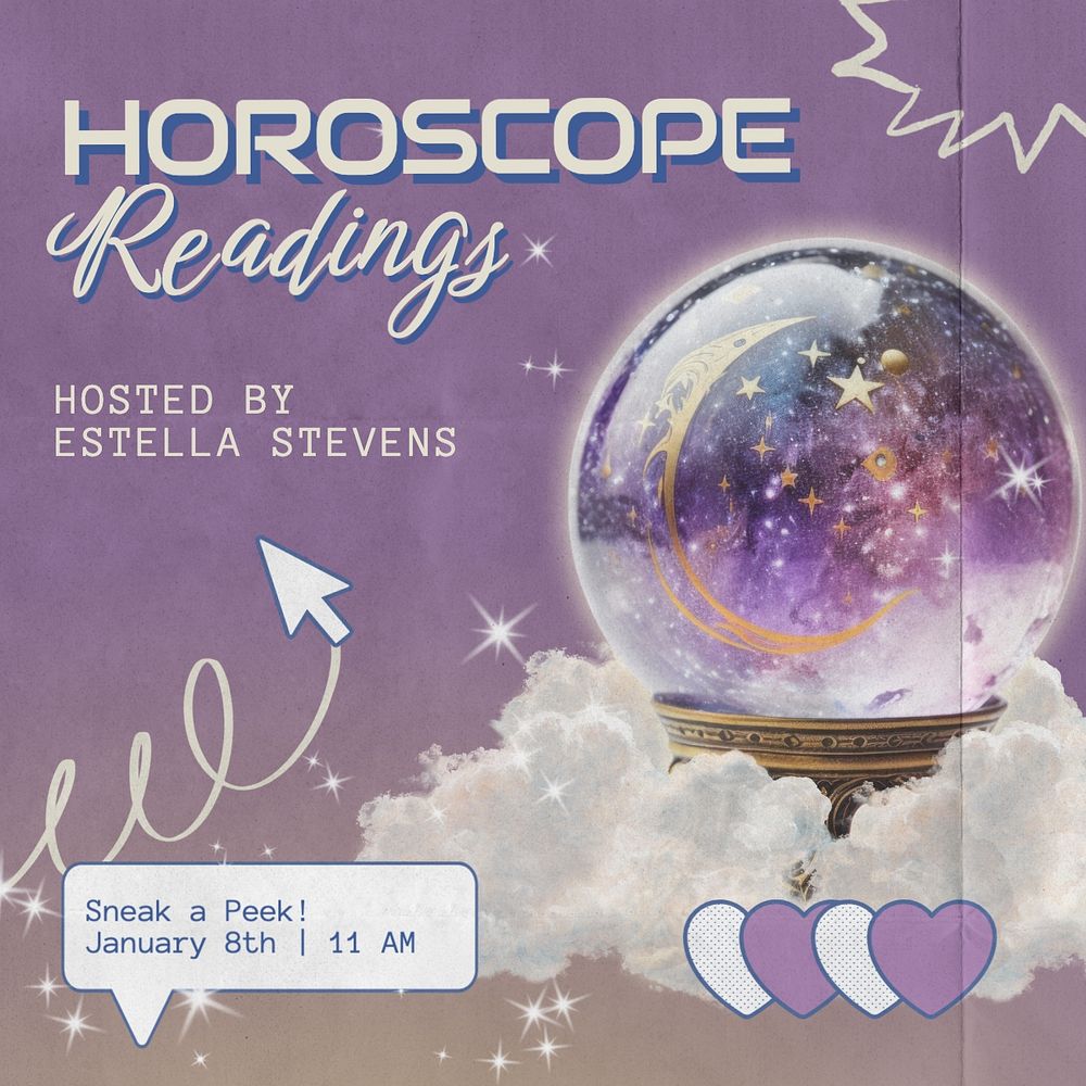 Horoscope readings Facebook post template