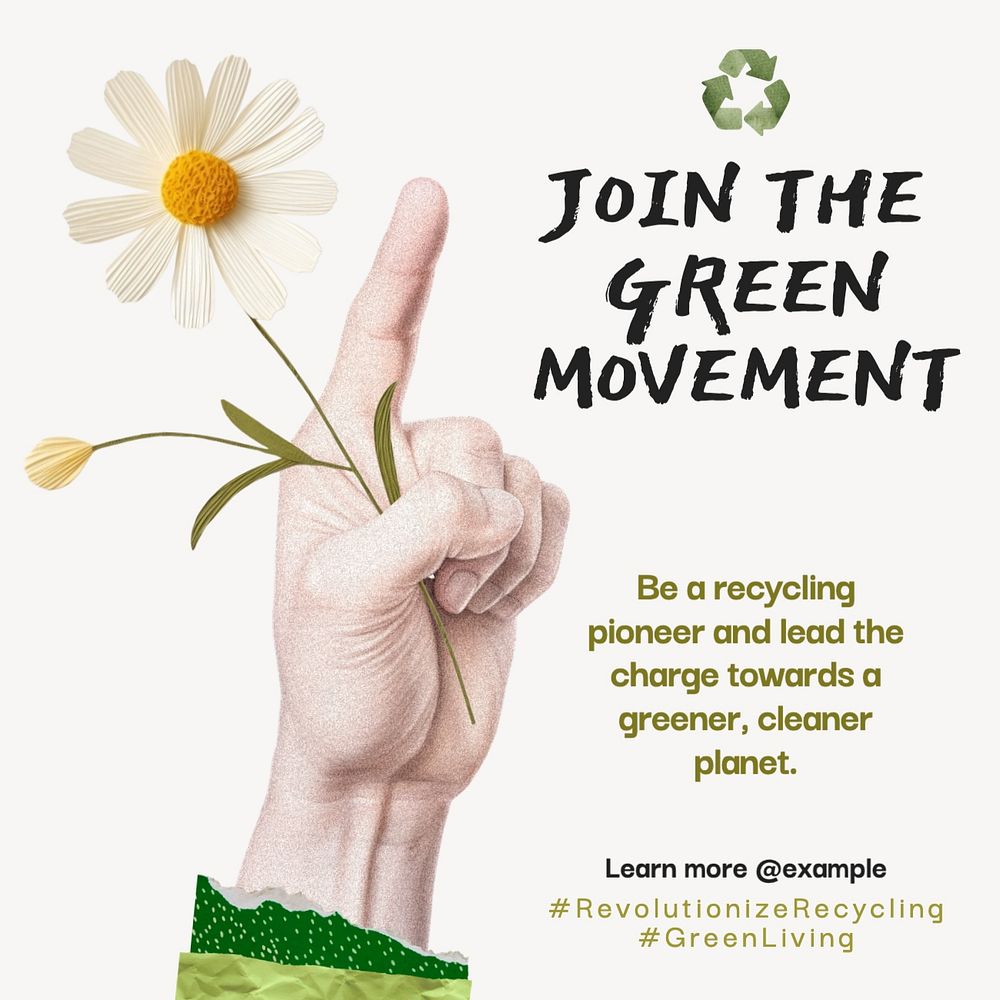 Green movement Facebook post template