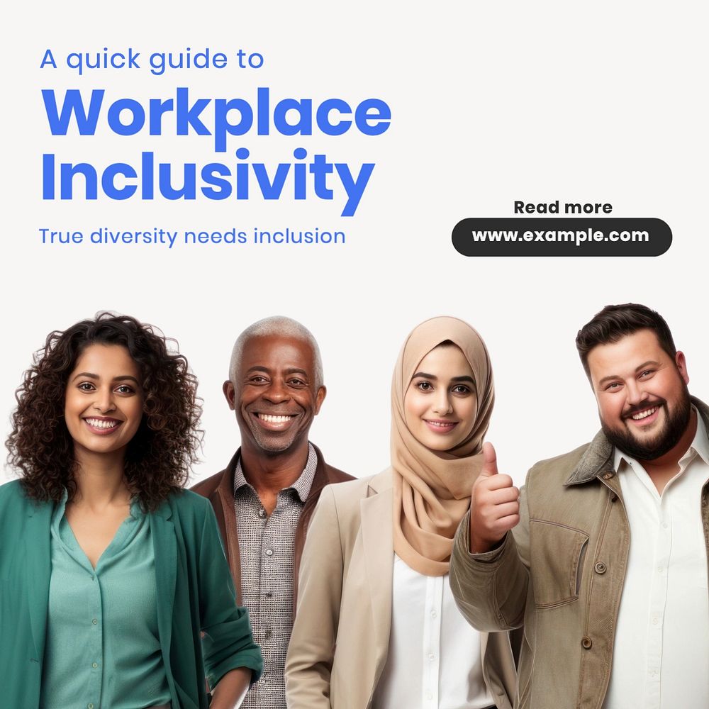 Workplace inclusivity Facebook post template