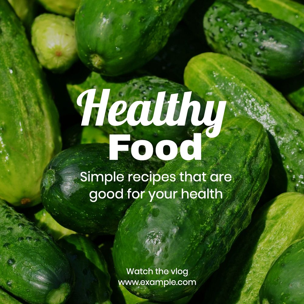 Healthy food Facebook post template