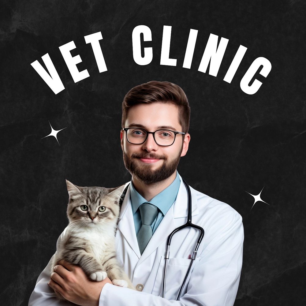 Vet clinic Facebook post template