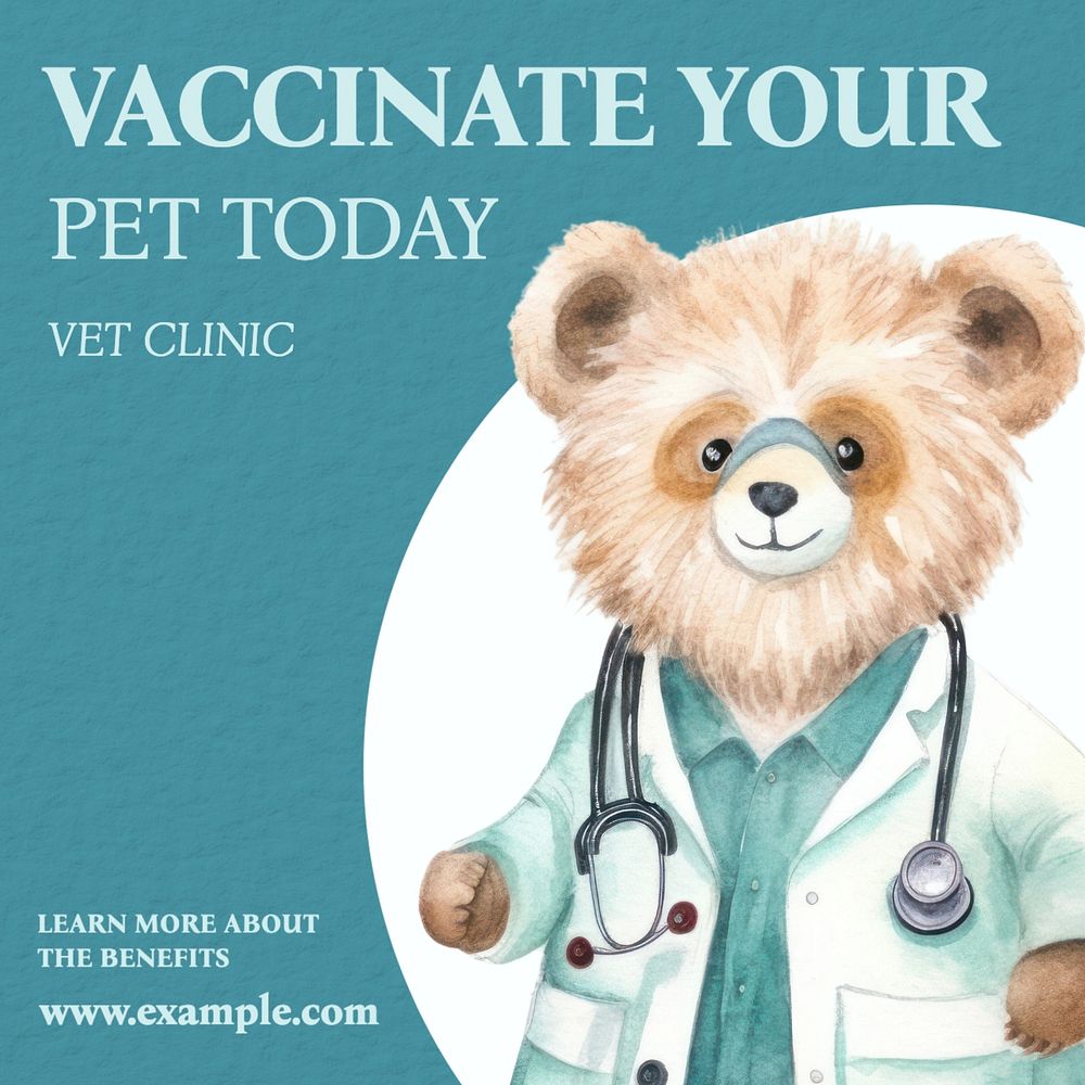 Pet vaccination Facebook post template