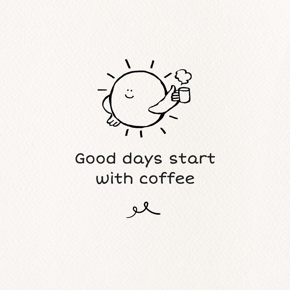 Coffee quote Facebook post template