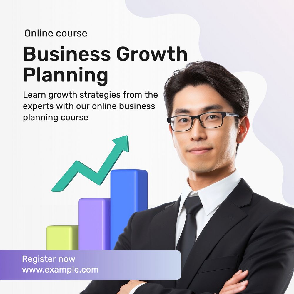 Business course Facebook post template