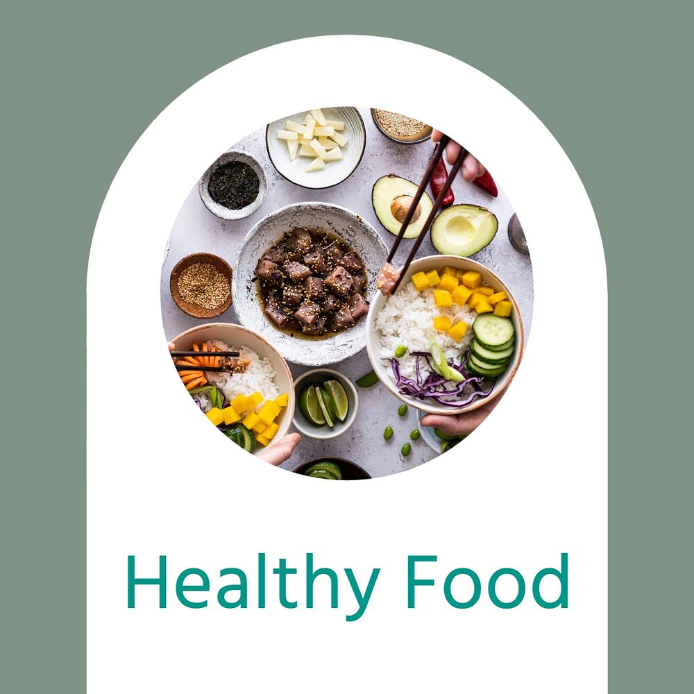 Healthy food Facebook post template