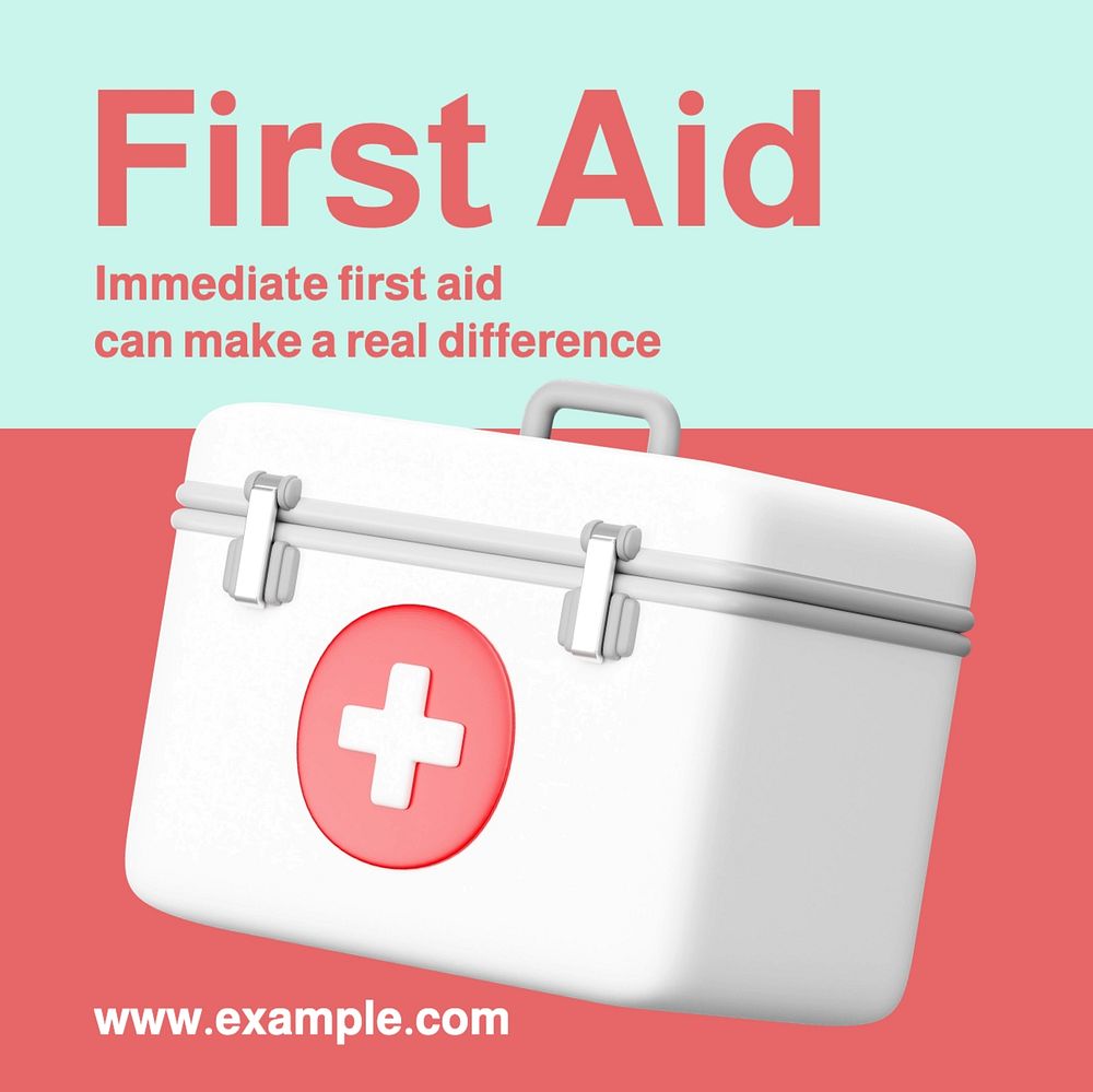 First aid Facebook post template