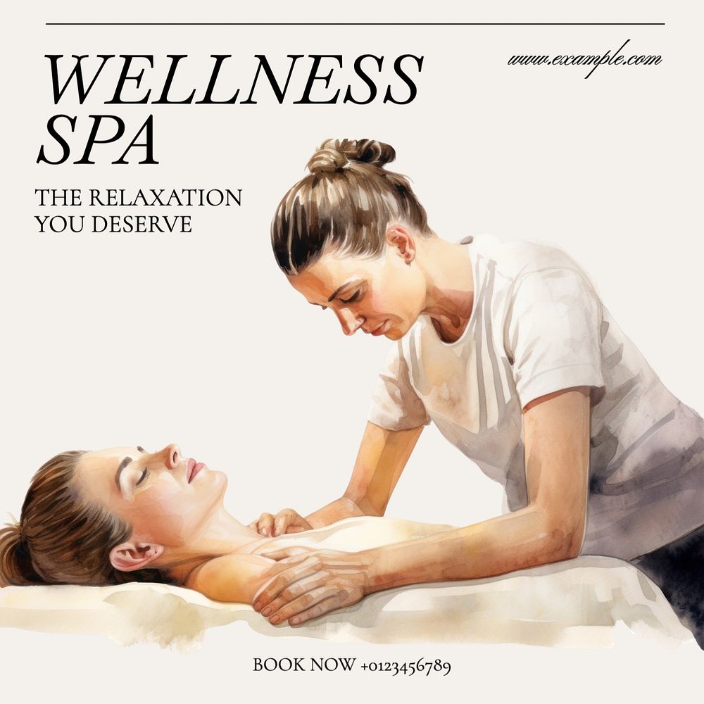 Wellness spa Facebook post template