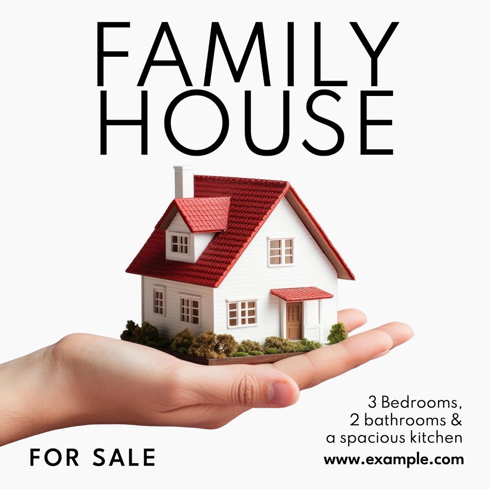 Family house sale Facebook post template