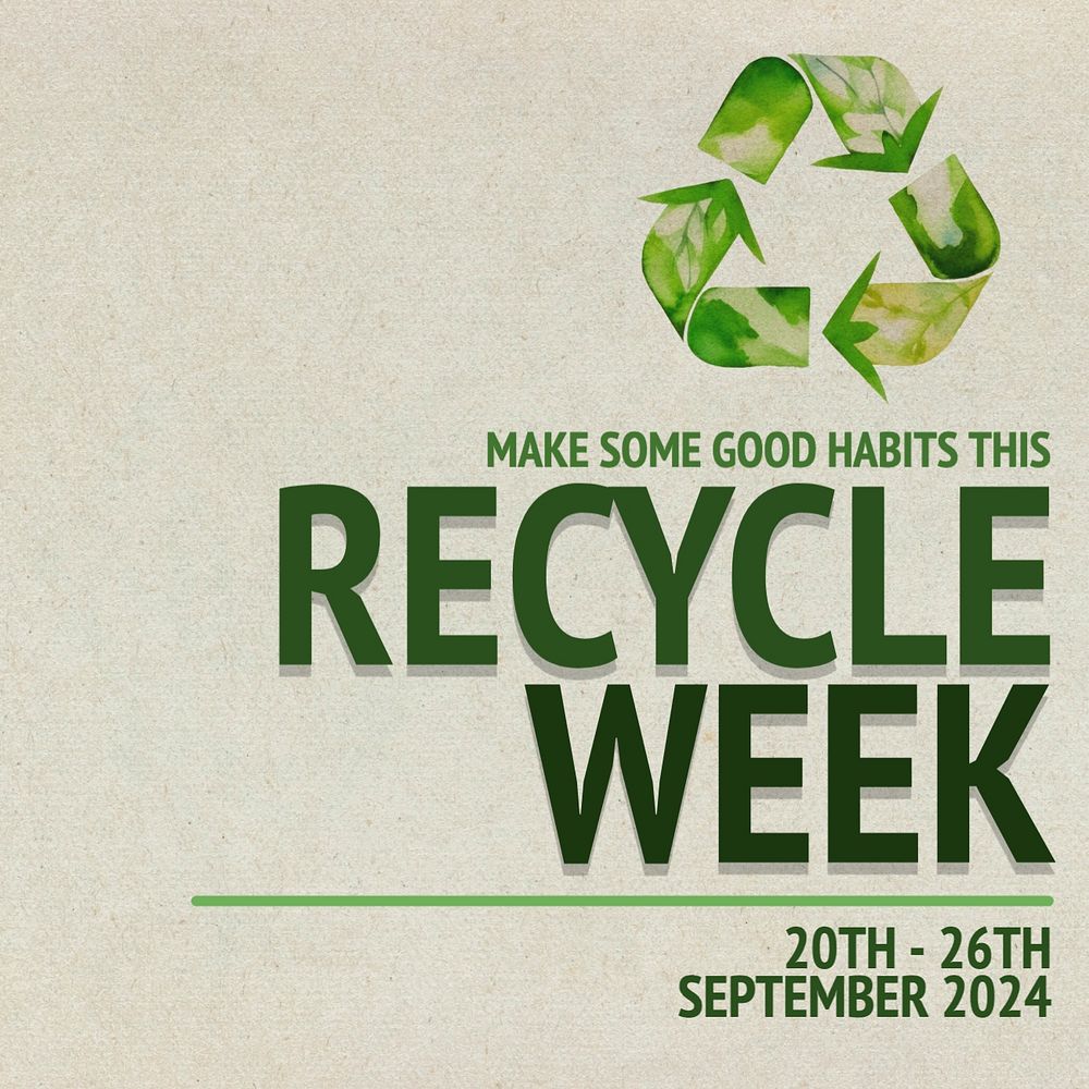 Recycle week Facebook post template