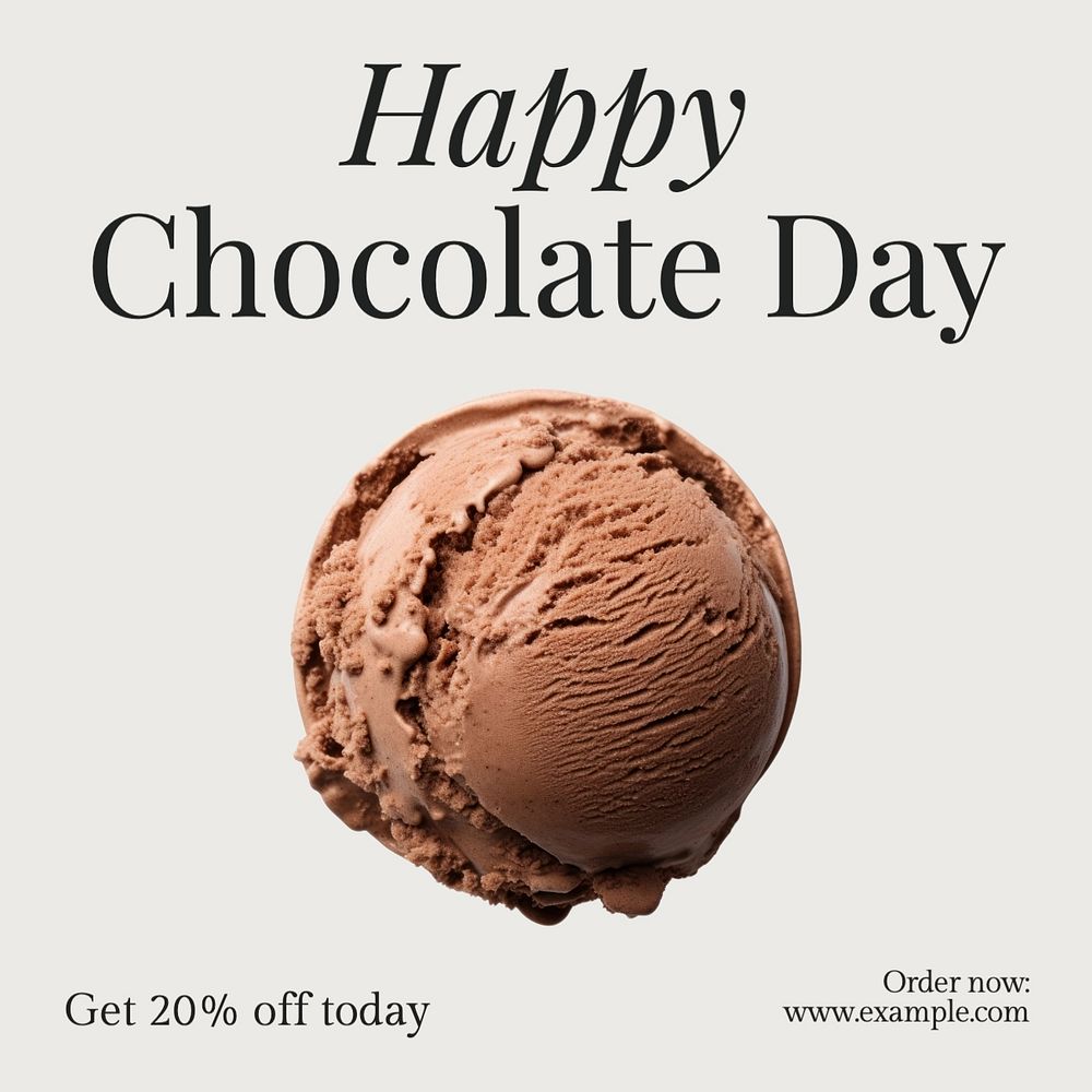 Happy Chocolate Day Facebook post template