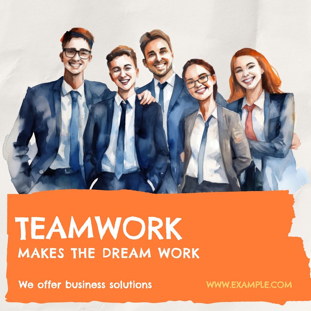 Teamwork Facebook post template