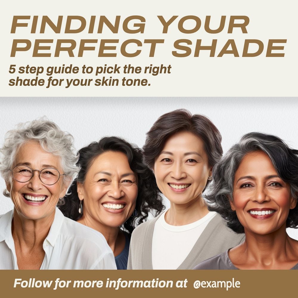 Find your shade Facebook post template