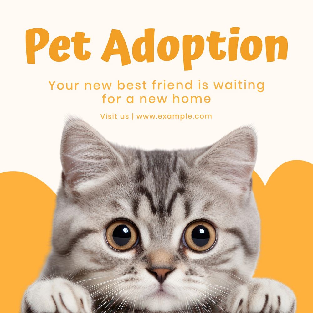 Pet adoption Facebook post template