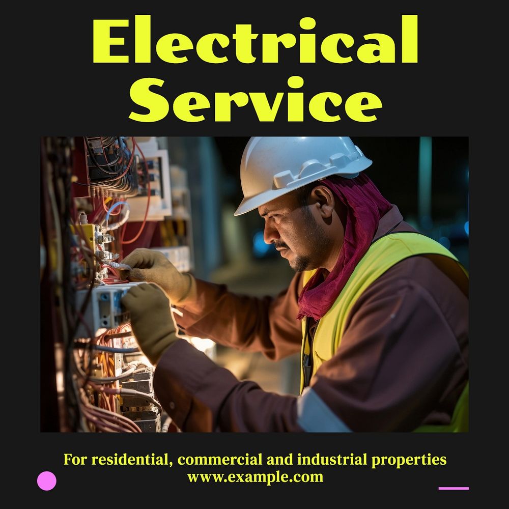 Electrical service Facebook post template