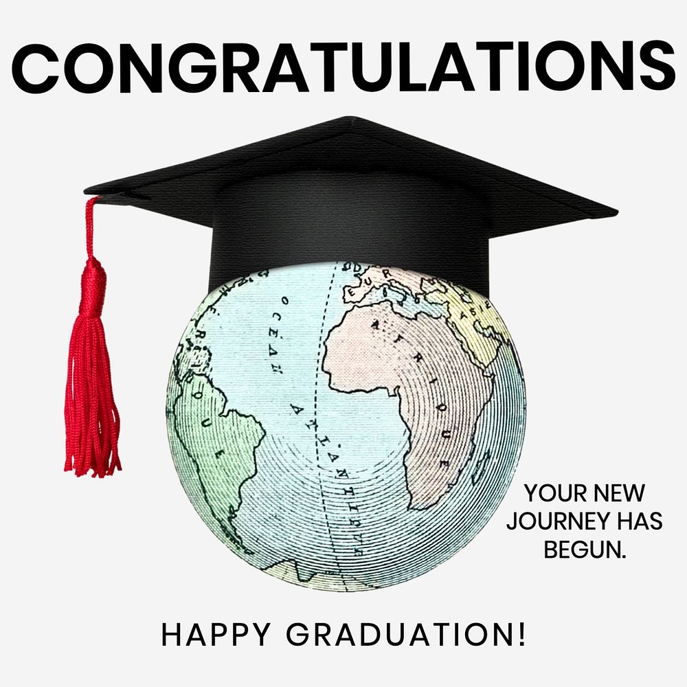 Congratulations graduation Facebook post template