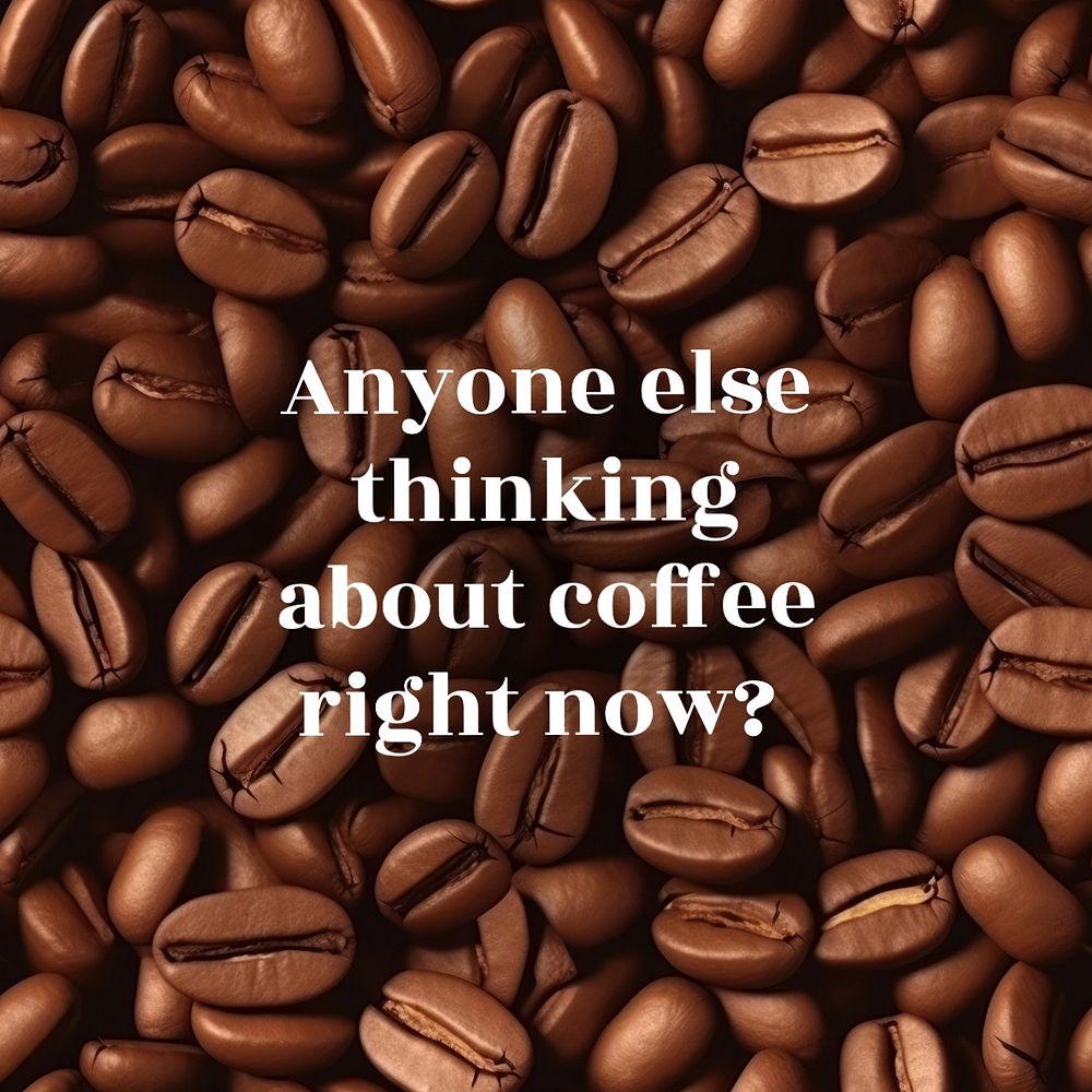 Coffee quote Facebook post template