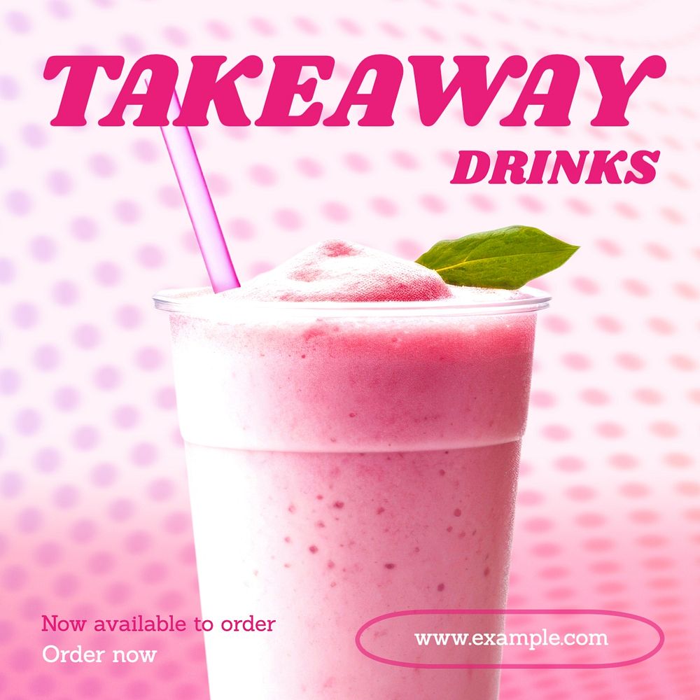 Takeaway drinks Facebook post template