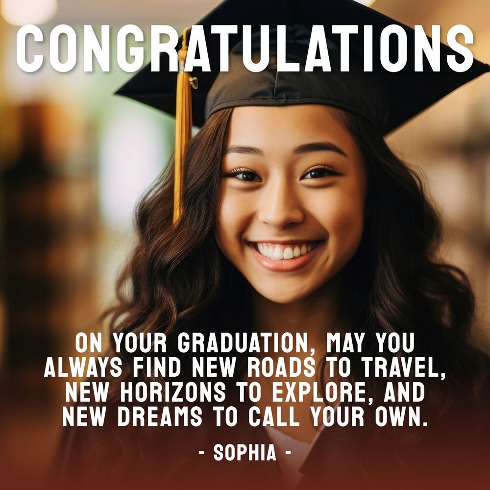 Graduation wishes Facebook post template