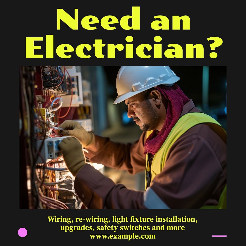 Electrician Facebook post template